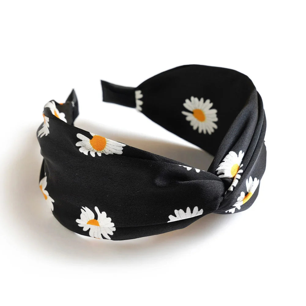 Women Hairbands Wide Female boho ties headband accessories Bow Hair Hoops Headwear Floral Hair Accessories Girl Head Band Lady