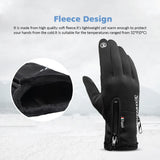 Outdoor Winter Gloves Motorcycle Gloves With Fleece Lined Touch Screen Snow Glove Waterproof Thermal Gloves For Riding