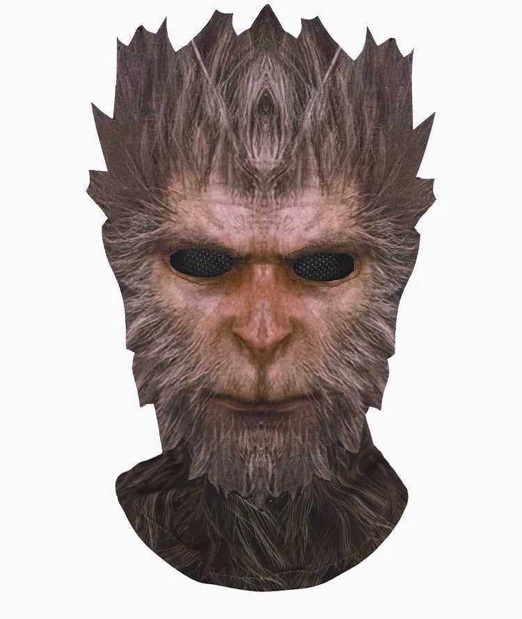 Black Myth Wukong Mask Qi Tian Da Sheng Mask Funny Monkey Head Cover Halloween Destiny Man Game Cos Costume