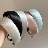 Korean Satin Wide Sponge Hairband Sweet Elegant Fashionable Versatile Professional Salon Hair Division And Fixing Hair Clip