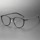 2023 Titanium Glasses Frame for Men Women Vintage Round Myopia Optical Eyewear Screwless Prescription Eyeglasses Frame Spectacle