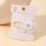 1pcs Ins Daisy Flower Hair Clips Baby Girl Hairpins for Kids Lace White Barette Princess Hooks Infant Accessories Korean