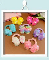 2pcs New Cute Cartoon Christmas Elk Elastic Hair Bands Rubber Hair Rope Tie Girls Hair Scrunchie Ponytail Holder Gum Accessories