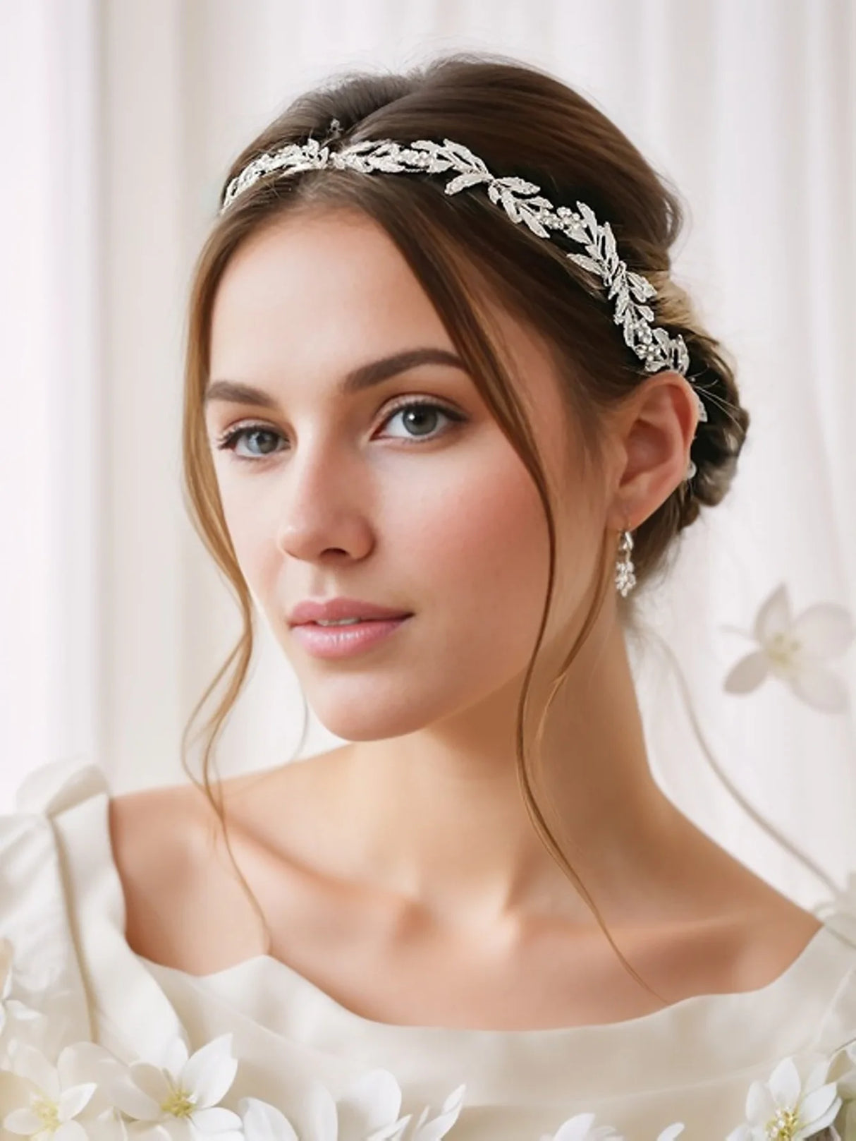 Wedding Headbands For Women Bride Handmade Crystal Rhinestone Tiaras Silver Color Hairbands Hair Accessories Queen Headband Gift