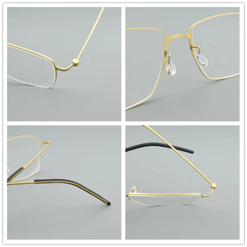 pure Titanium Glasses Frame for Men women 5508 Vintage square Myopia Prescription Eyeglasses Frames 2024 Optical Korean Eyewear
