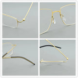 pure Titanium Glasses Frame for Men women 5508 Vintage square Myopia Prescription Eyeglasses Frames 2024 Optical Korean Eyewear