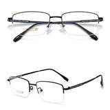 High Quality Men Pure Titanium Half-Rim Glasses Frame Ultra-Light Comfortable Business Myopia Prescription Glasses Frame
