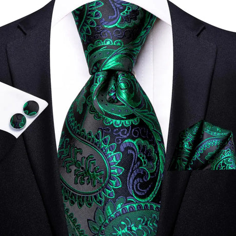 Hi-Tie Designer Purple Solid Paisley Silk Wedding Tie For Men Quality Hanky Cufflink Men Gift Necktie Set Fashion Dropshipping