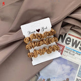 3Pcs/Set Silky Hair Scrunchies Ponytail Holders Elastics Hair Ties For Women Silk Satin Solid Color Hair Rope Hair Accessories