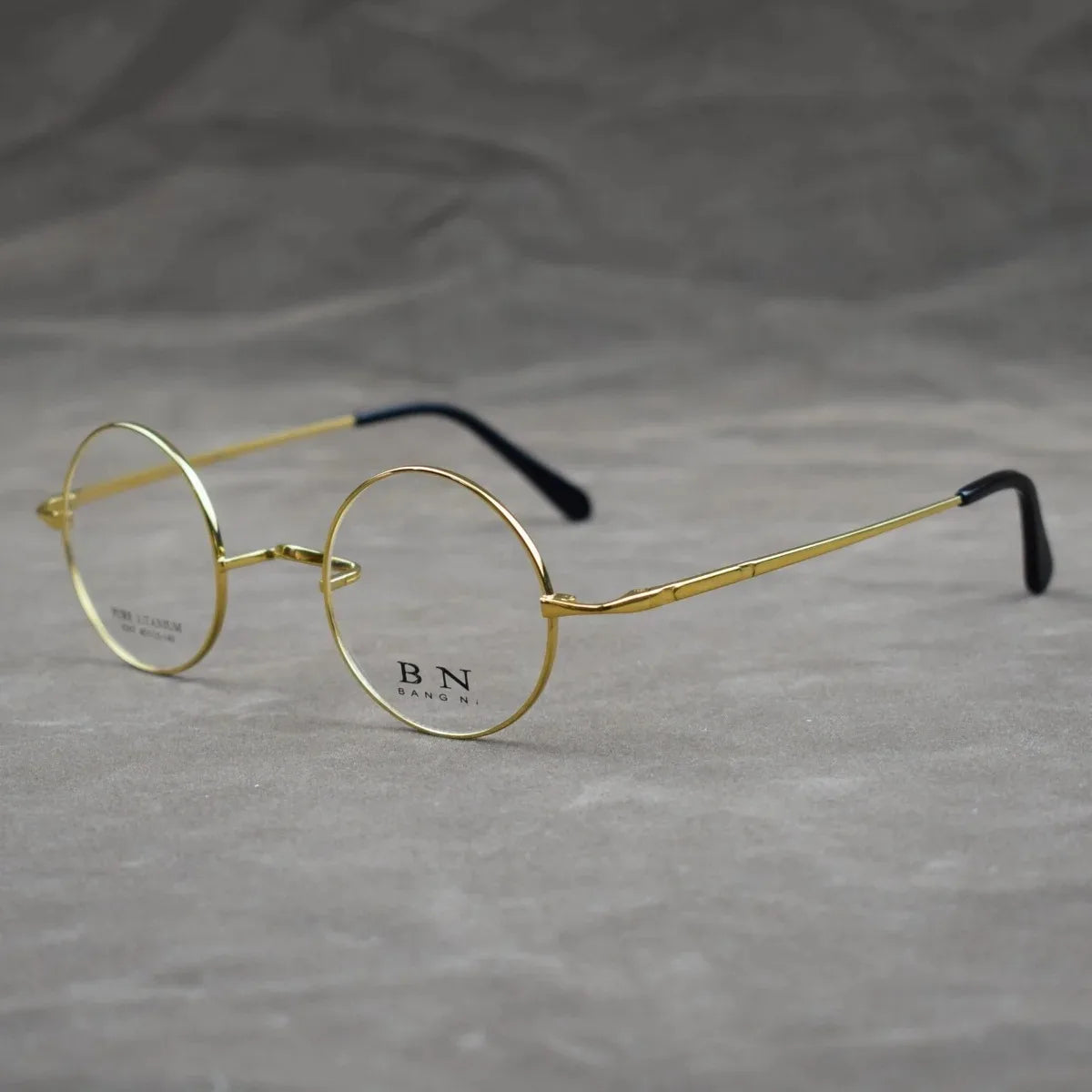 Pure Titanium Vintage 45mm Small Round Eyeglass Frames Full Rim Rx able Glasses