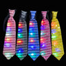10Pcs Luminous Tie LED Flash Necktie Light up Bow Necktie Lights Sequins Bowtie Rave Rave Party Gift 3 Flashing Light Settings