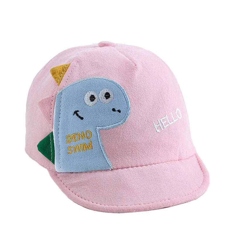 1-4 Years Kids Boys Girls Baseball Hats Cap Cartoon Animal Pattern Hat Sun Protection Cap Lightweight Hats