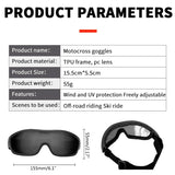 Motorcycle Electric Bike Riding Goggles with Anti UV Lens Clear & Comfortable Eyewear for Motorbike E bike Cycling