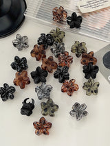 Mini Flower Hair Clips Pack for Women - Creaseless Styling Claw Clips for Bangs and Tiny Hair Styling