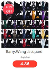 Barry.Wang Pink Silk Mens Tie Hanky Cufflinks Set Peach Salmon Rouge Rose Jacquard Necktie For Male Wedding Party Business Event