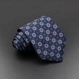 Men's Fashion Silk Tie 7.5cm Soft Novelty Necktie Blue Green Orange Color Ties For Men Dot Floral Bowtie Wedding Business Gift