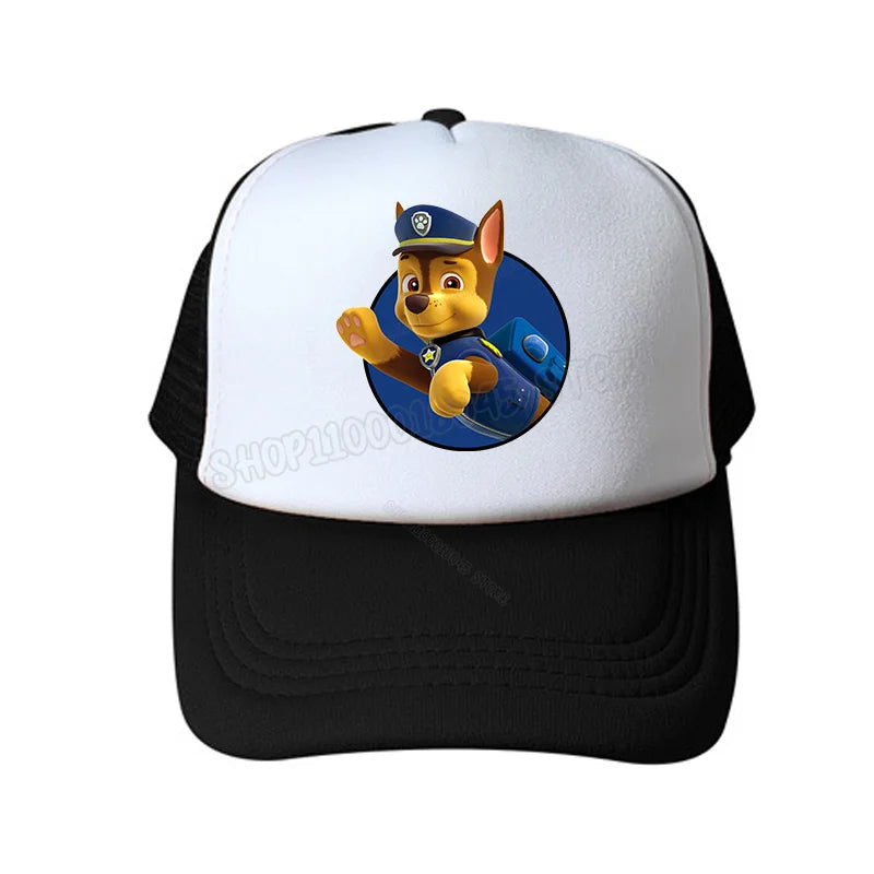 Paw Patrol Skye Kids Baseball Cap Marshall Rubble Girl Peak Cap Cartoon Boy Chase Rocky Mesh Cap Parent-child Summer Sunhat Gift