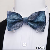 Fashion Brand Brand Silk Bow Tie Dark Blue Man Dot Wedding Accessories lover's day Fit Formal Party