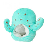 Funny Hat for Women Men Cactus Eggplant Watermelon Sunflower Soft Plush Doll Headgear Hat Sleeping Toy