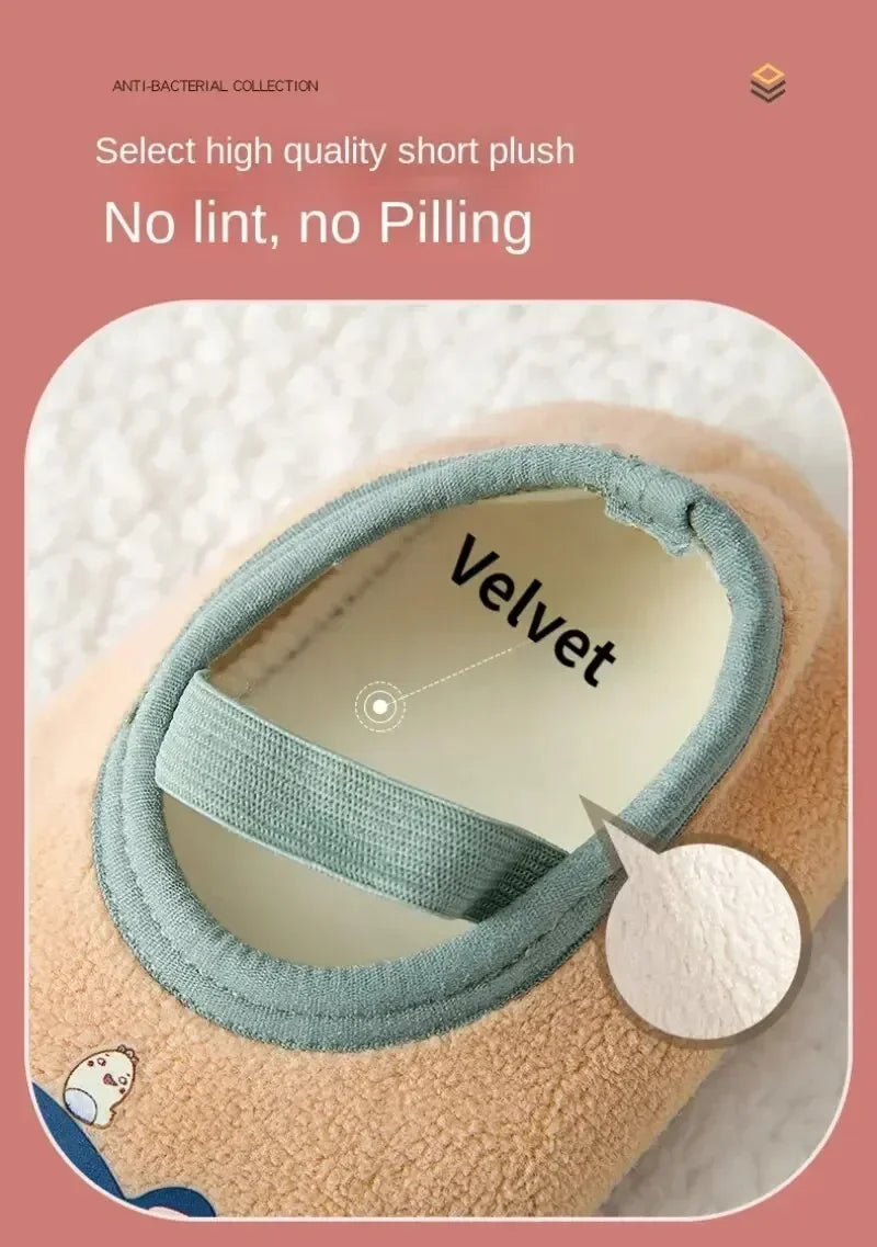 Baby Anti-slip Socks Newborn Warm Crib Floor Shoes with Rubber Sole for Children Boy Toddler Foot Girl Infant Cute Kids Slippers