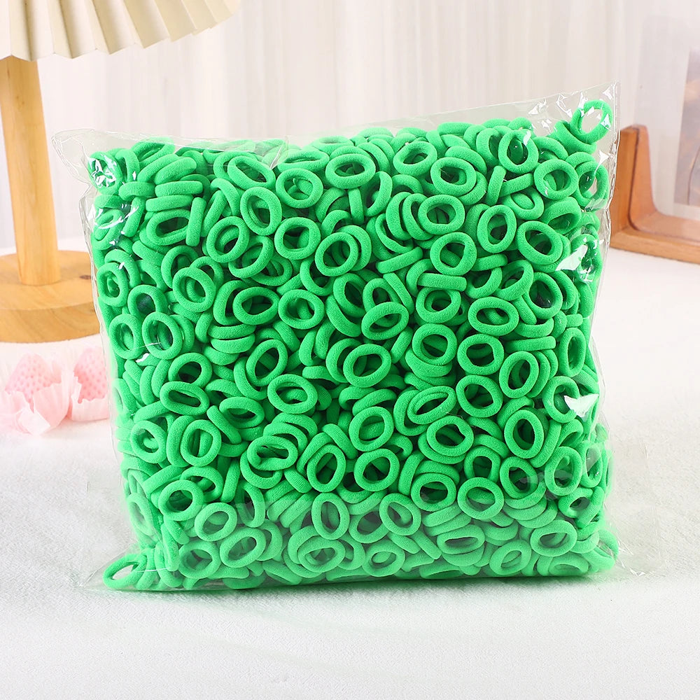 50/100/200Pcs Solid Color Hair Bands for Girls Kids Ponytail Hold Hair Tie Rubber Bands Hairhoop Scrunchie Hair Accessories