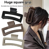 4pcs Hair Claw Simple Style Solid Color Hollow Shark Claw Back Head Hair Clip Large Hair Claw Hair Accessori