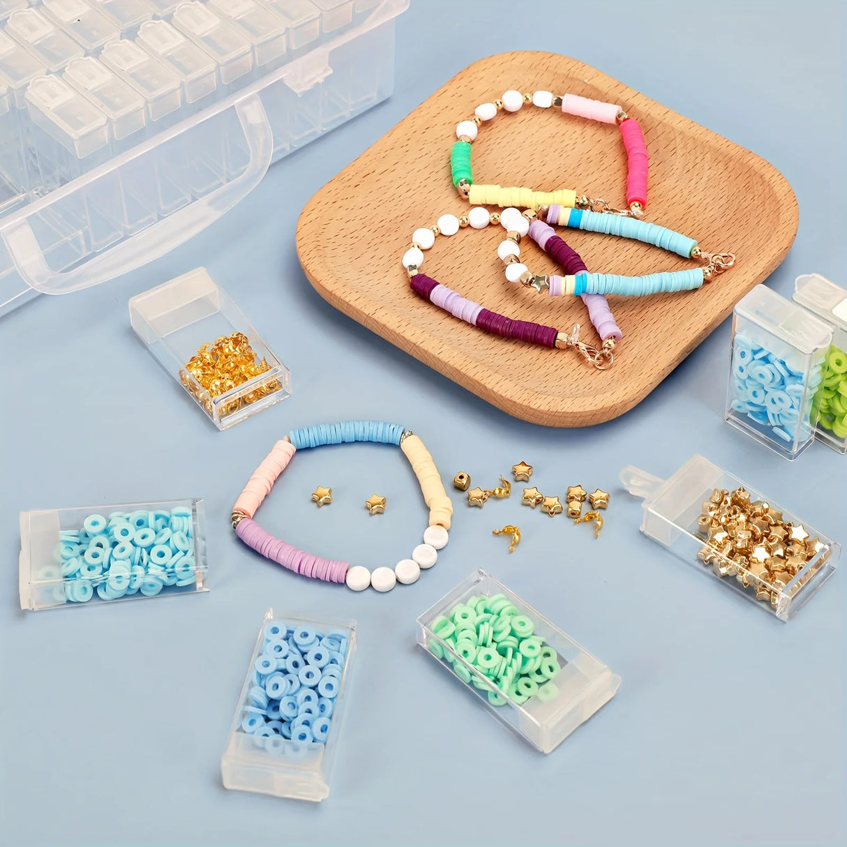 Clearance_1pc 32/40/42/48/56/64 Slots Plastic Storage Box, DIY Diamond Painting Beads Charms Jewelry Accessories Organizer Box_C