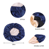 New Satin Hair Cap For Sleeping Invisible Flat Imitation Silk Round Haircare Women Headwear Ceremony Adjusting Button Night Hat