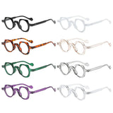 Round Square Frame Blue Light Blocking Glasses Japanese Style Unisex Non-Prescription Glasses Eyeglasses Frame