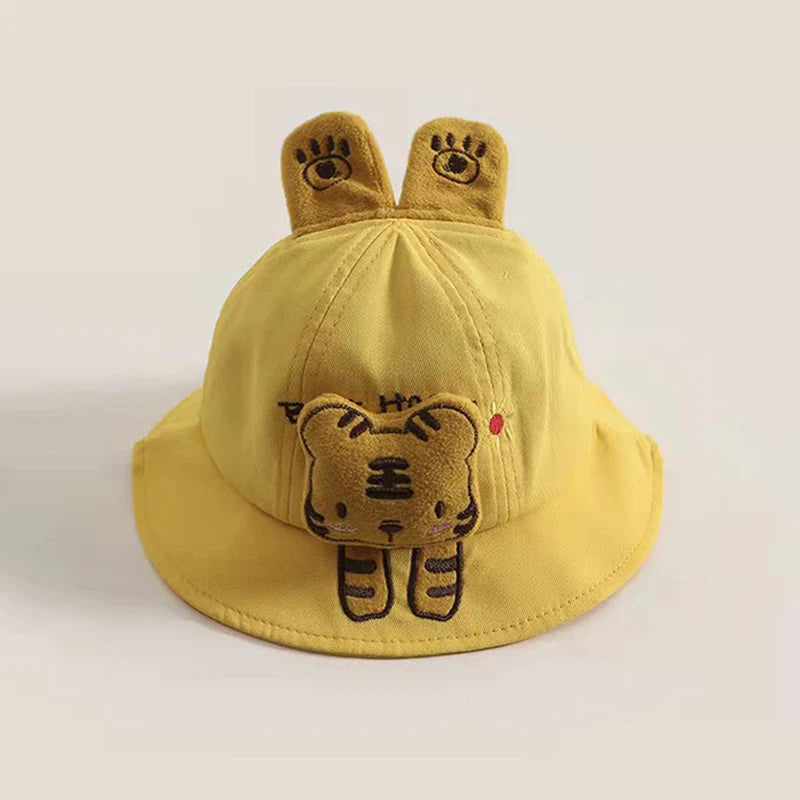 Cartoon Animal Ears Baby Bucket Hat Cute Soft Cotton Infant Boy Girl Fisherman Cap Casual Toddler Kids Sun Hats