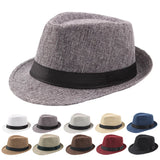 New Fashion Retro Men Wide Brim Hat Vintage Couple Cap Outdoor Adult Bowler Hats Summer Sun Straw Caps Men's Top Jazz Hat