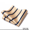 High Grade Brand Silk Kerchief Man Dark Blue Striped April Fool's Day Fit Formal Party Pocket Square Handkerchiefs Suit Hanky
