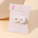 1pcs Ins Daisy Flower Hair Clips Baby Girl Hairpins for Kids Lace White Barette Princess Hooks Infant Accessories Korean