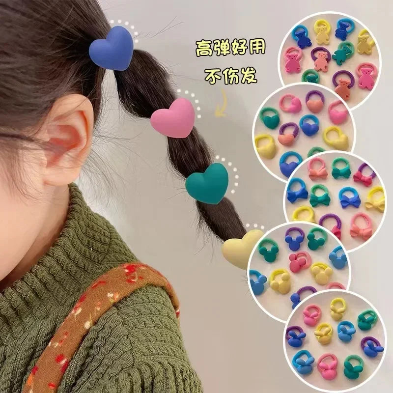 10pc Kids Girls Elastic Hair Bands Baby Hair Tie Rope Strap Rubber Bands Elastics Girls Tie Braids Hair Accessories