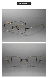 Pure Titanium Glasses Frame Men Women Vintage Round Brand Design Eyeglasses Frames New Titan Eyewear High Quality Spectacles