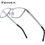 FONEX Titanium Glasses Frame Men New Brand Design Square Eyewear Ultralight-Weight Japanese High Quality Eyeglasses Frames 85779