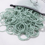 50PCS Macaron Rubber Band Hairband Headband High Elastic Durable Hair Ring Tied High Ponytail Women's Kids Hair Headwear