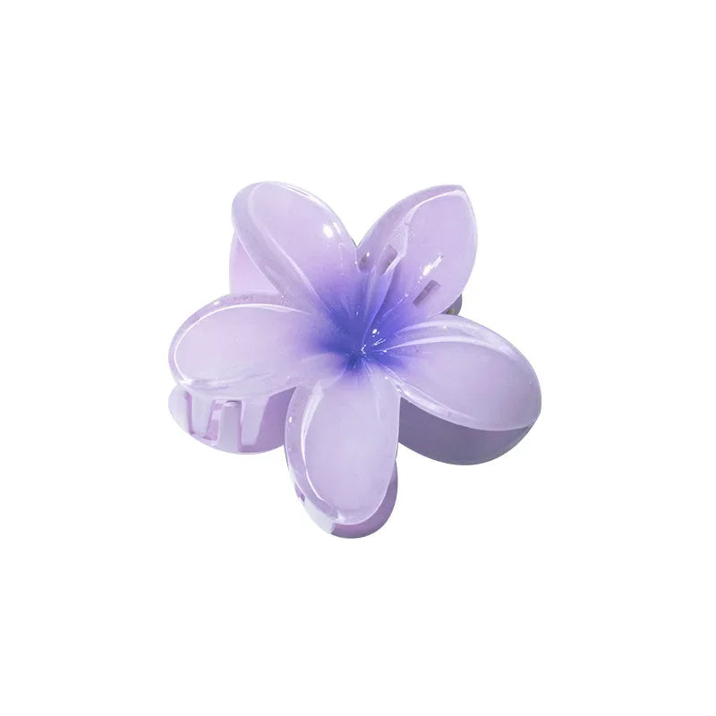 Hawaiian Gradient Hair Clips Flower Hair Claws Big Size Fashion Head wear Hairpin for Women Girls Crab Barrette Hair Accessories