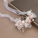 Elegant Girls Headband Imitated Pearl Hair Headdress Baby GirlsFlower Wreath Bride Garland Head Hoop Wedding Headbands Hair