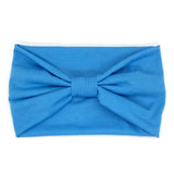 Headwrap Solid Color Knot Wide Headbands for Women Soft Cotton Sports Elastic Hair Bands Accessories Yoga Bandana Bandage