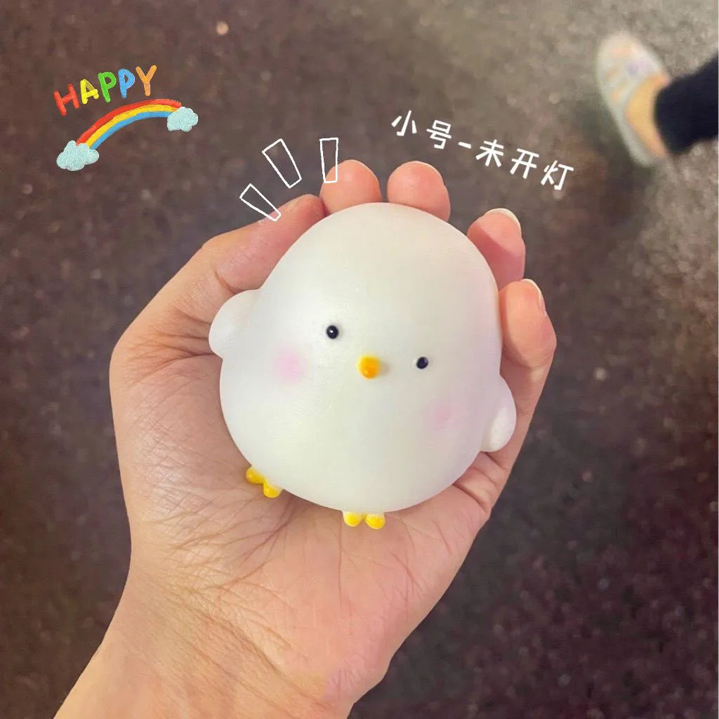 Cute Chicken Soft Lighting Small Night Light Bedside Lamp Decoration Bedroom Atmosphere Light Girl Children GIft