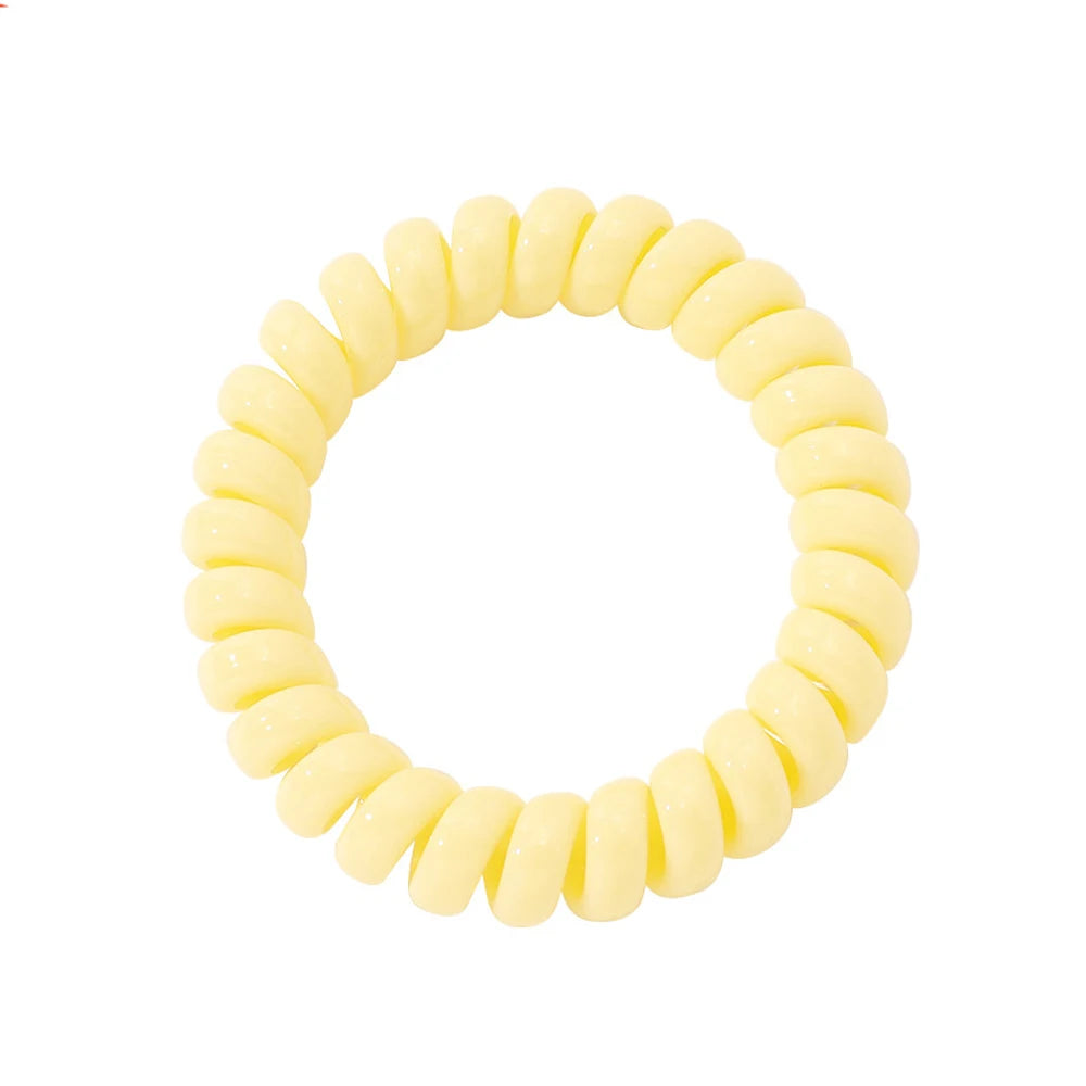 High Elasticity Telephone Coil Hairbands Women Spiral Hair Ties Girls Hair Rings Rope Solid Color Hair Accessories Gum Scrunchy