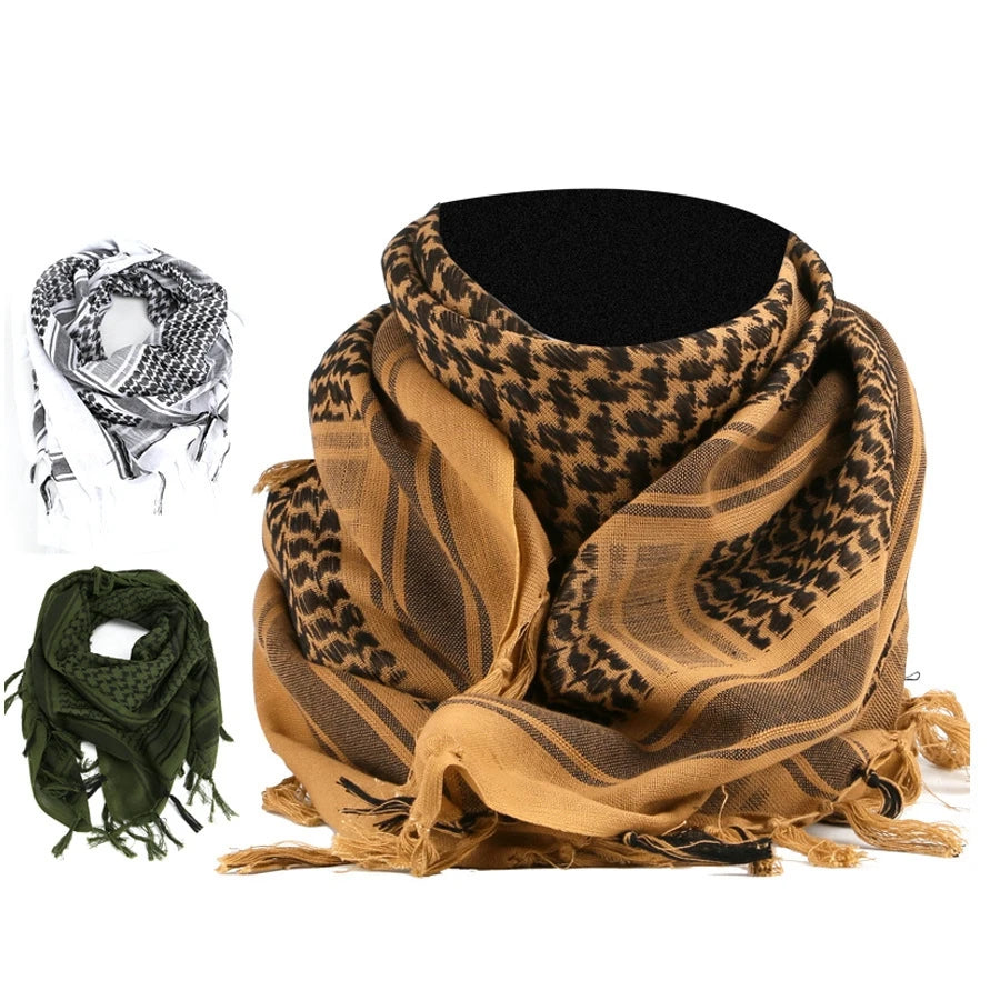 Army Military Tactical Keffiyeh Shemagh Arab Scarf Shawl Neck Cover Head Wrap Cotton Winter Scarves