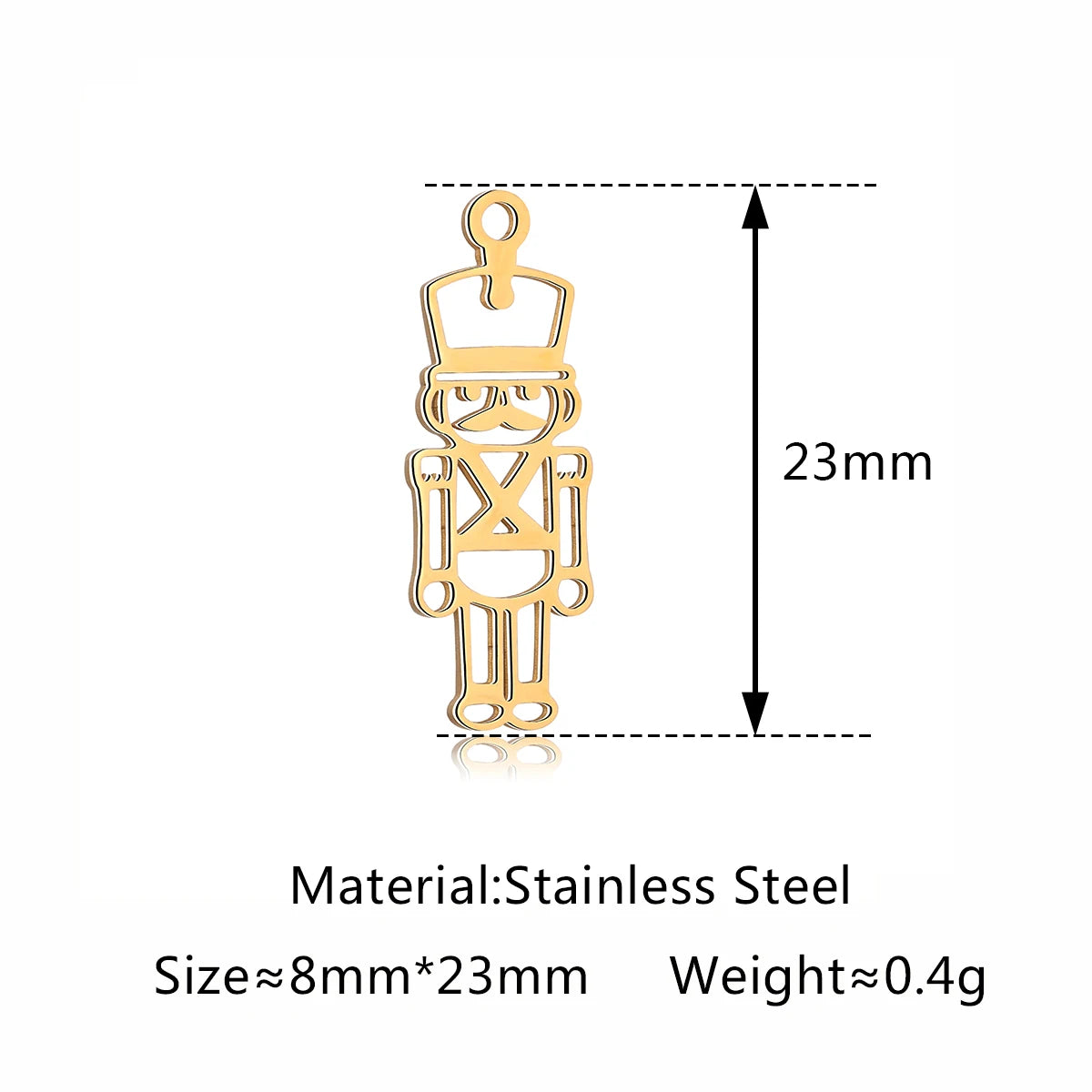 5Pcs Xmas Tree/Candy Cane/Snowman/Santa Claus Charm Stainless Steel Boots Christmas Pendant DIY Necklace Bracelet Jewelry Making