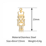 5Pcs Xmas Tree/Candy Cane/Snowman/Santa Claus Charm Stainless Steel Boots Christmas Pendant DIY Necklace Bracelet Jewelry Making