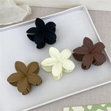 2Pcs Fashion Flower Hair Claws for Women Large Hair Clips Crab Clamps Frosted Ponytail Shark Clip Headdress Hair Accessories