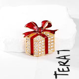 Christmas brooch apple snowflake bow cane candy ice cream gift pine cone pin men and women accessories