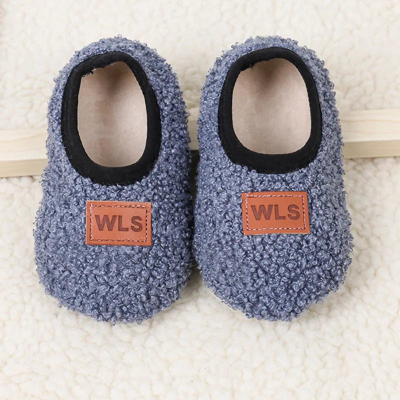 Autumn Winter Baby Slippers Toddler Plush Floor Sock Shoes Boy Girl Children Soft Anti-slip Walking Shoes Indoor Home Kids Shoes