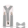 Kids Suspenders For Pants Bowtie Set Matching Tuxedo Suit Boy Girl Childs Adjustable Y-Back Brace Belt Adjustable Bowtie Wedding