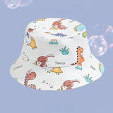 1-5 Years Cartoon Printing Baby Bucket Hat Cotton Breathable Kids Fisherman Hat Infant Toddle Sun Hat with Drawstring Baby Cap